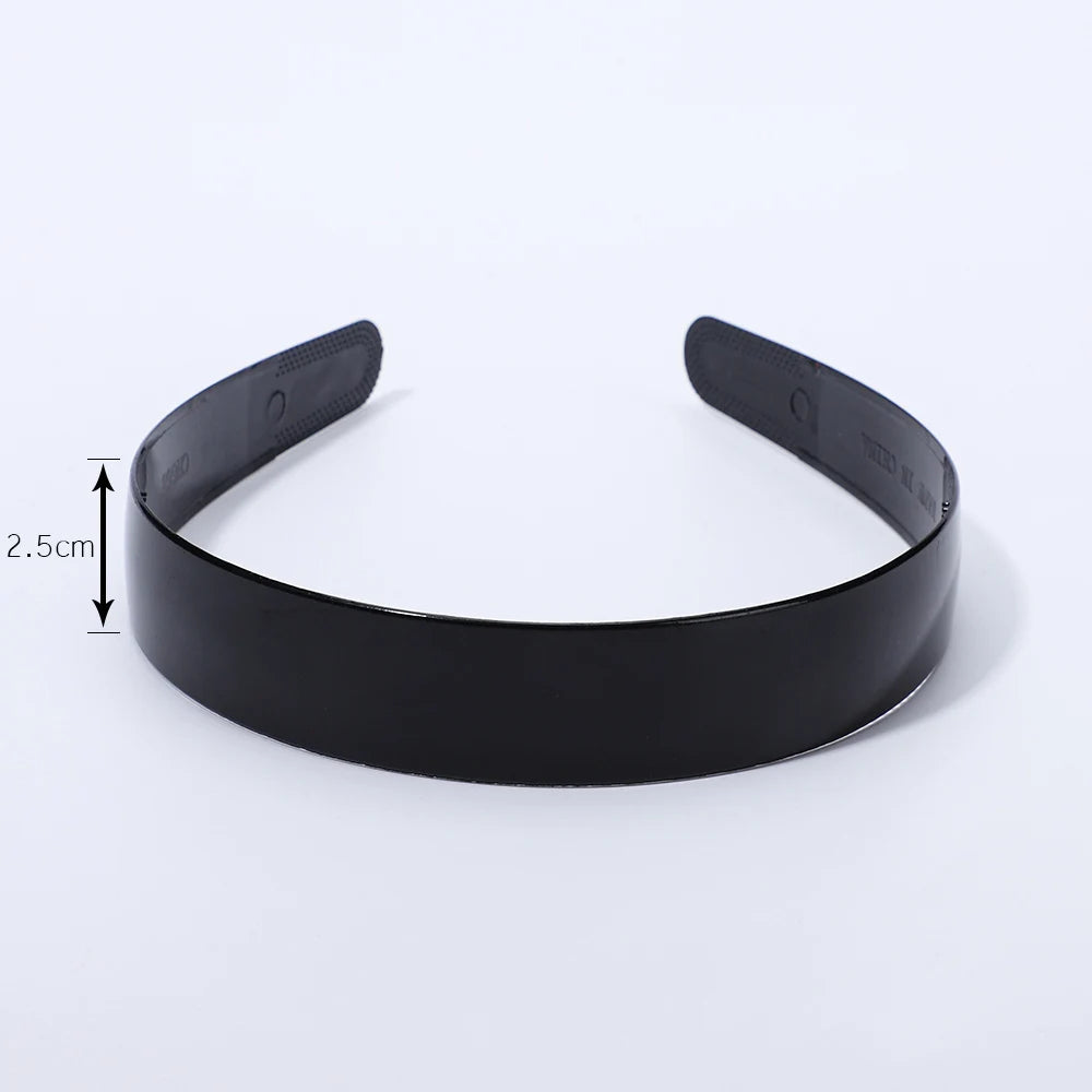 5 Piece Solid Black Color Fashion Head Band for Girls