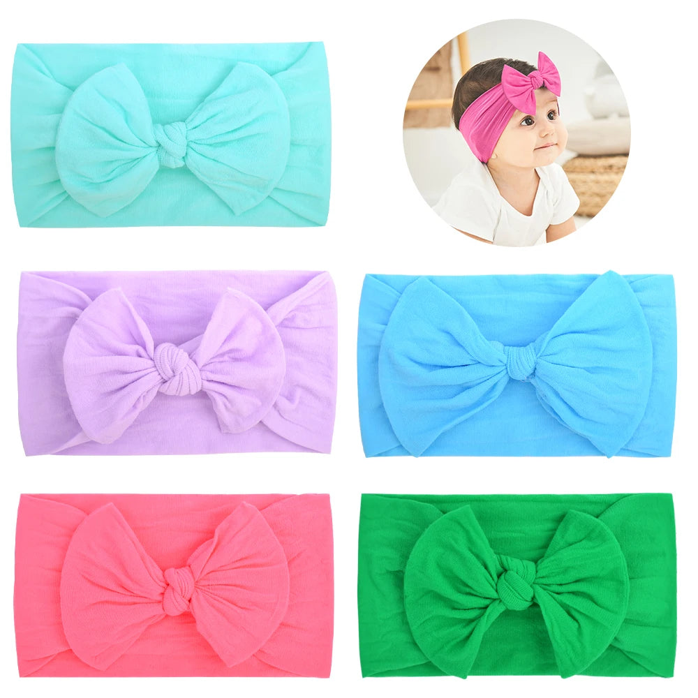 5Pcs Cute Bows Baby Headband