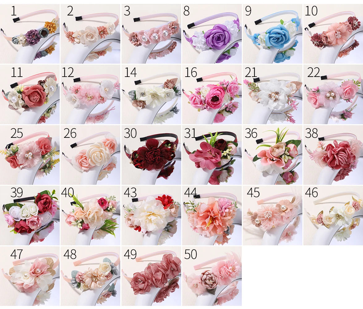 1pcs Hairband Artificial Flower Crown