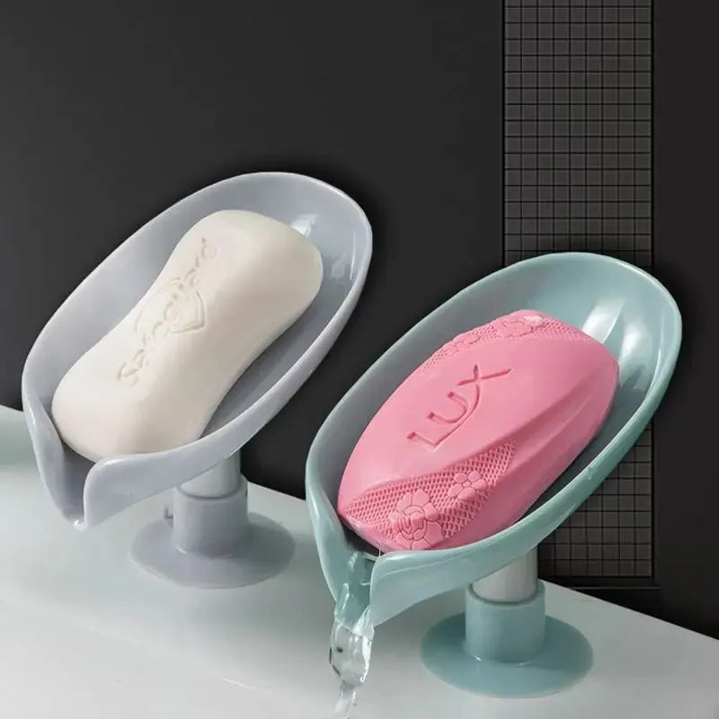 2pcs Drain Soap Holder Leaf Shape