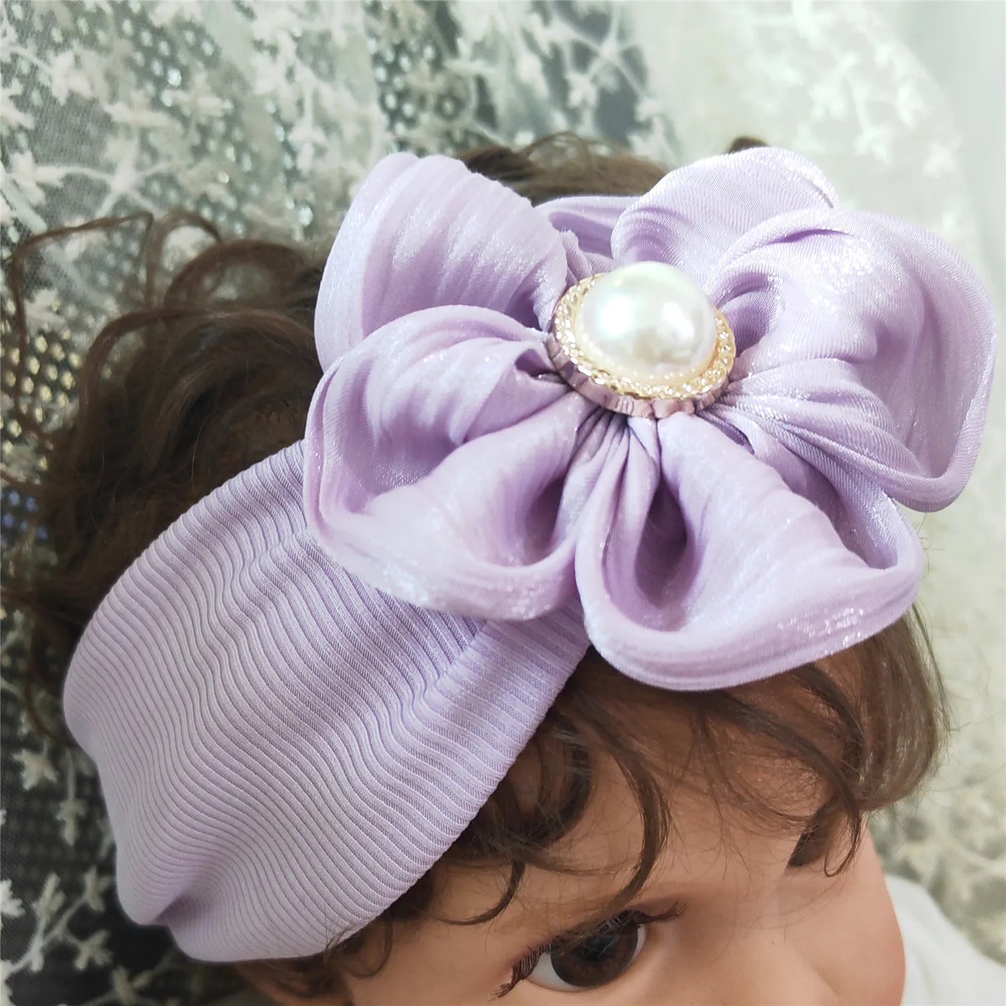 2Pcs/Set Lace Flower Baby Girl Headband Socks