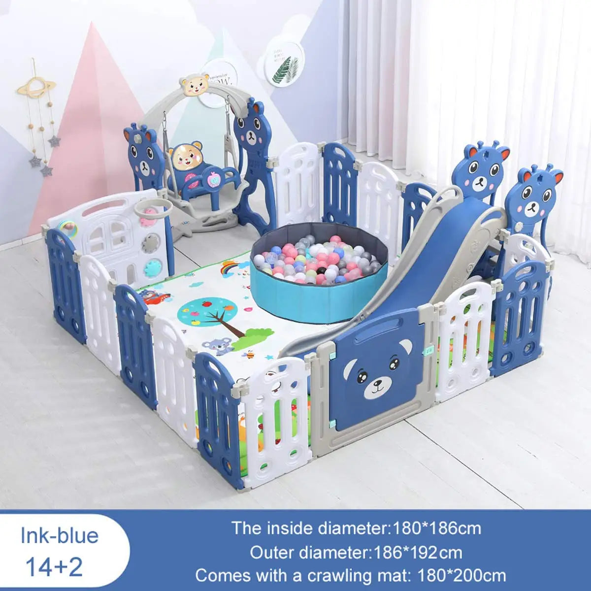 Plastic baby playground Foldable