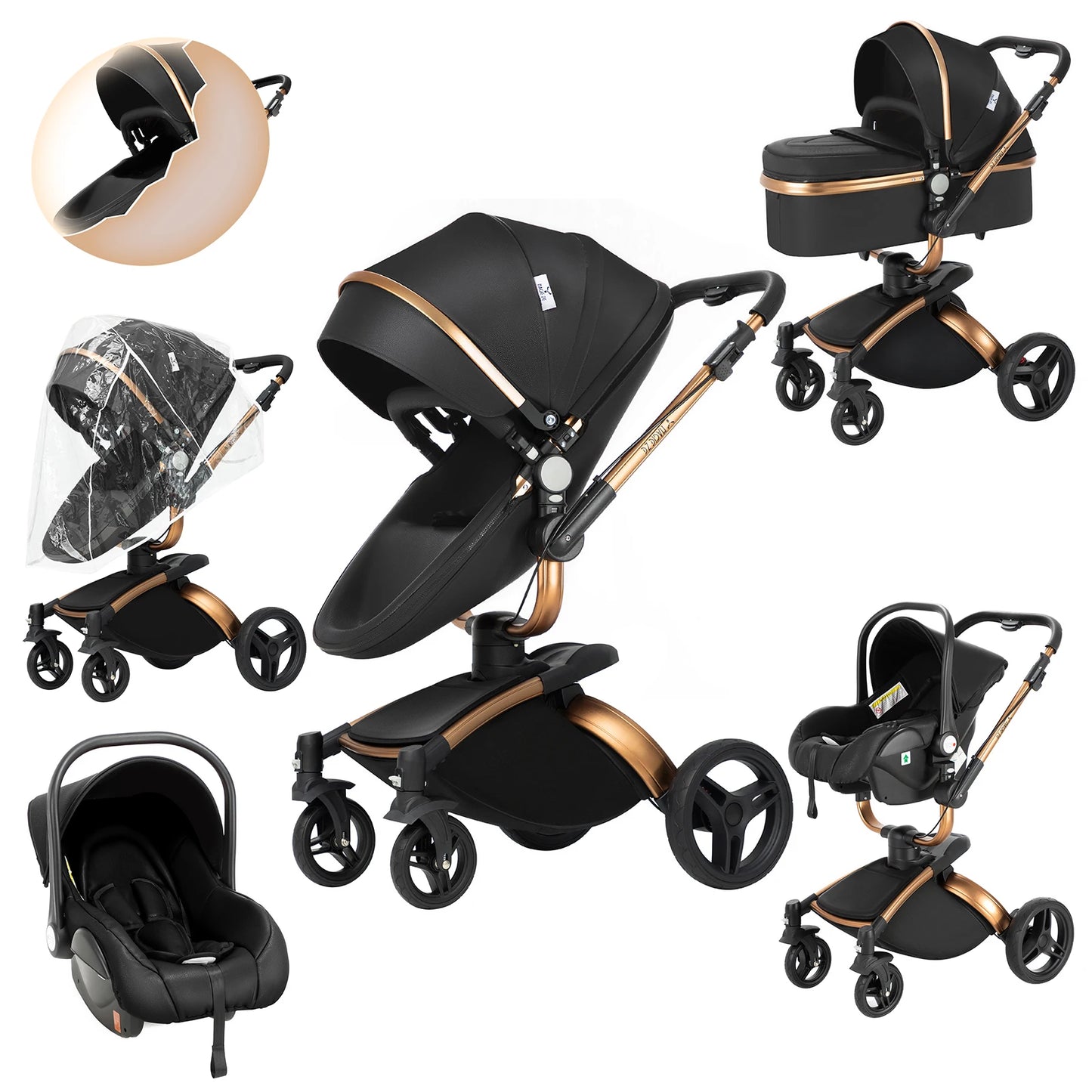 3 in 1 Strollers Baby Trolley