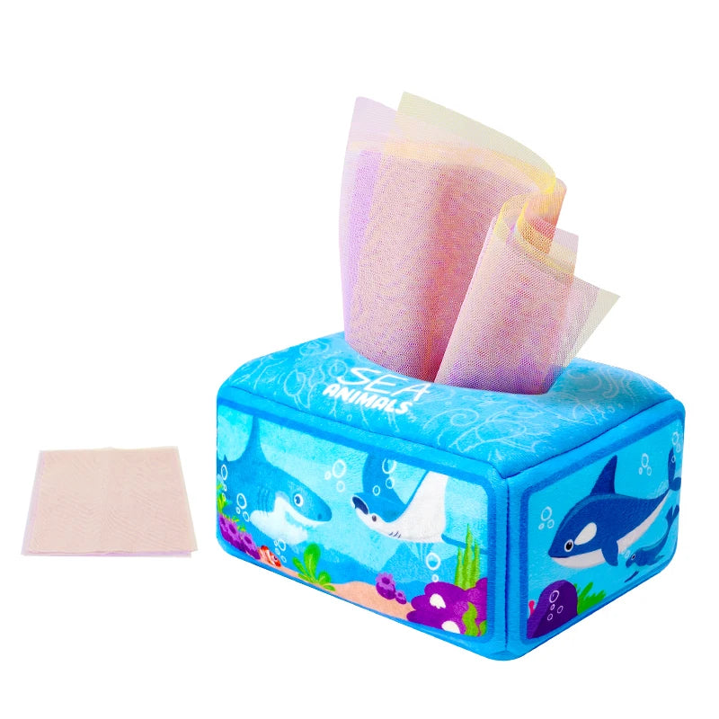 Baby Draw Paper Towel Tearing Tissue Box