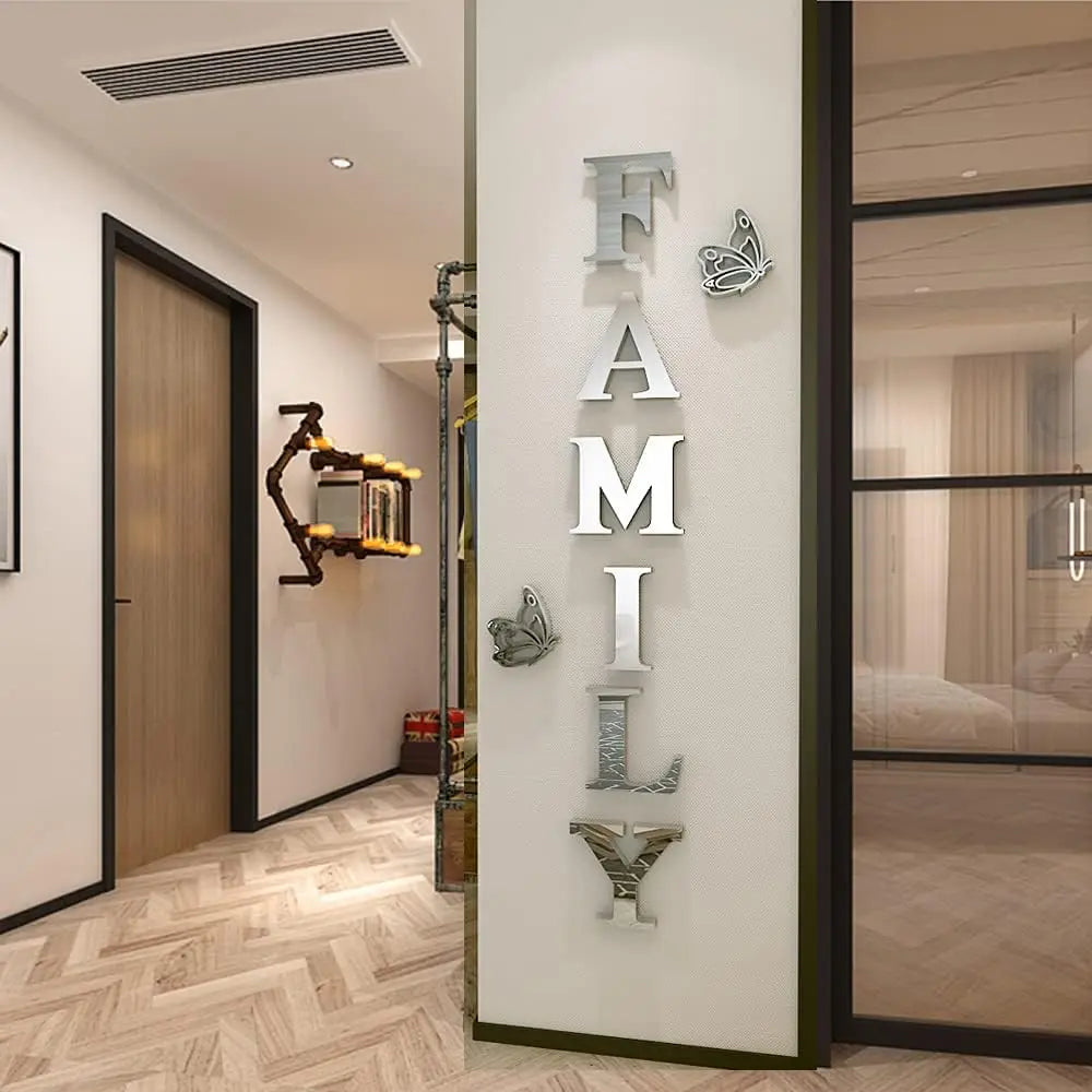 Large 3D Home Mirror Wall Stickers