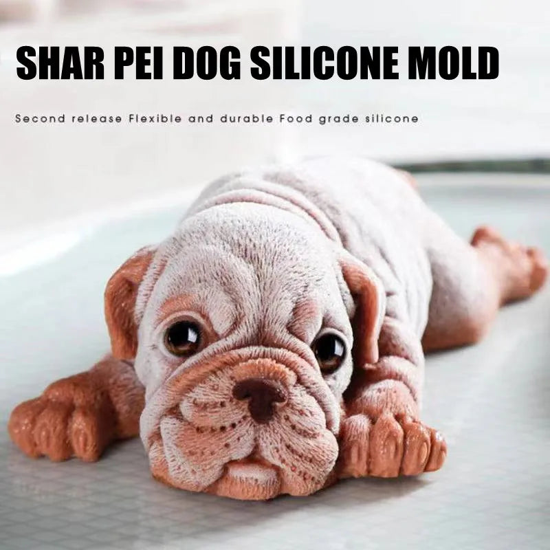 3D Silicone Mold Shar Pei Dog