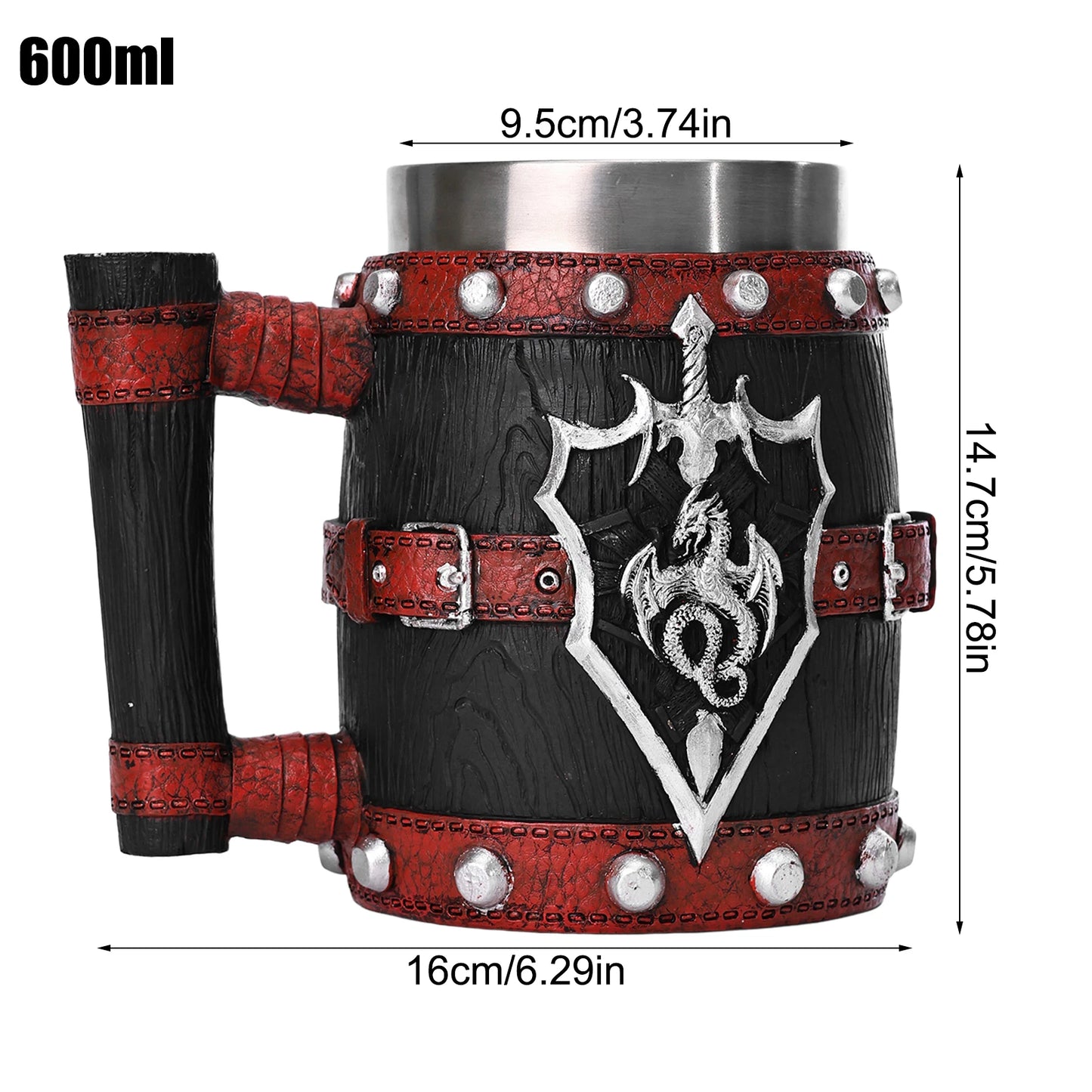 Viking Wood style Beer Mug