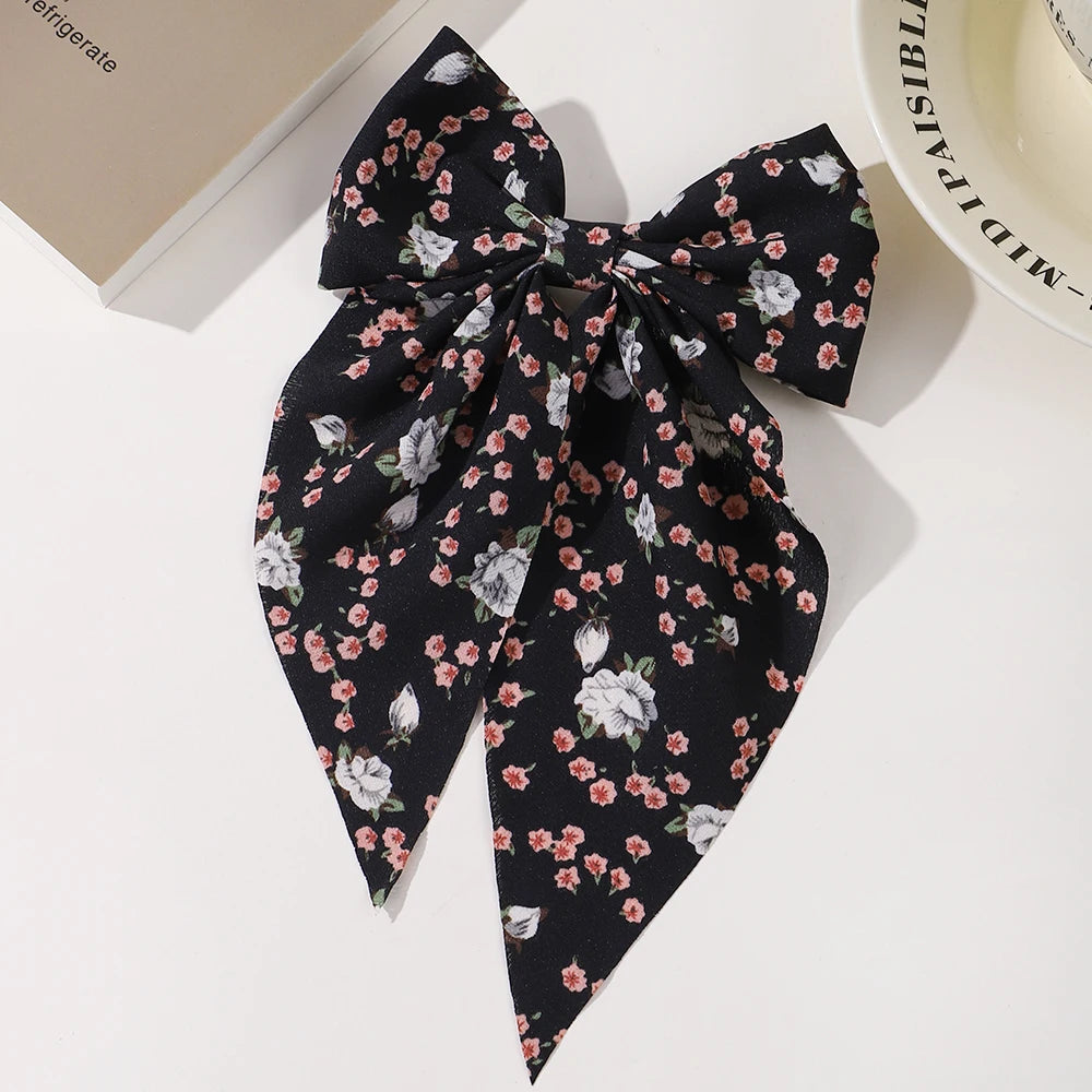 Fashion 1/4pc Ribbon Bow Hair Clips