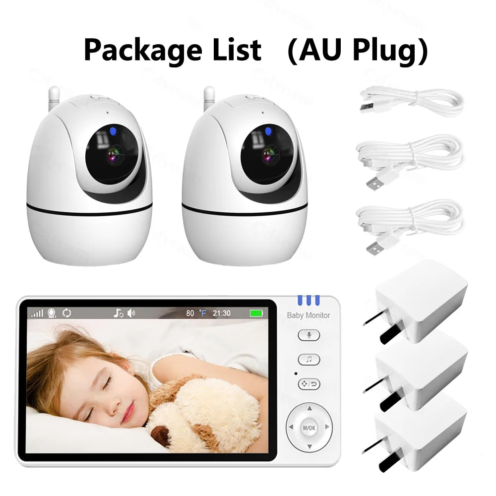 Camera 2.4G Mother Kids Surveillance PTZ Video Cams Temperture Display Home Security Cam