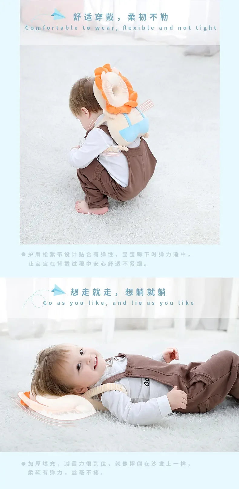 Backpack Pillows for Newborn Baby Protection