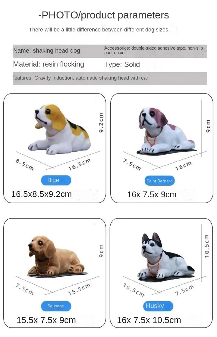 Car decoration shaking head dog