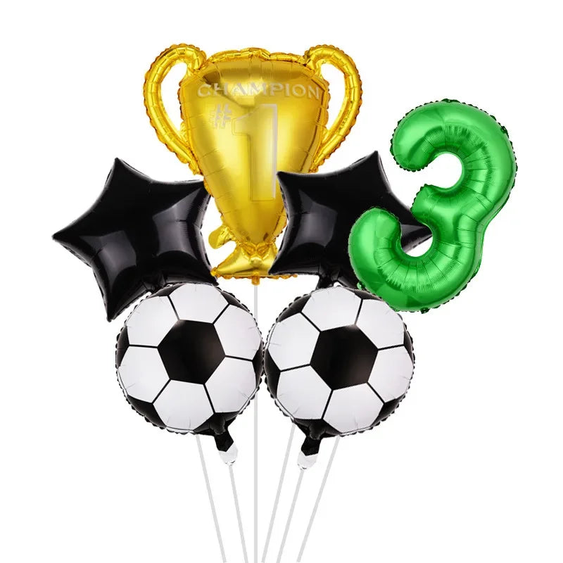 FIFA World Cup Theme Party Football Championship Trophy Digital Aluminum Film Balloon Set