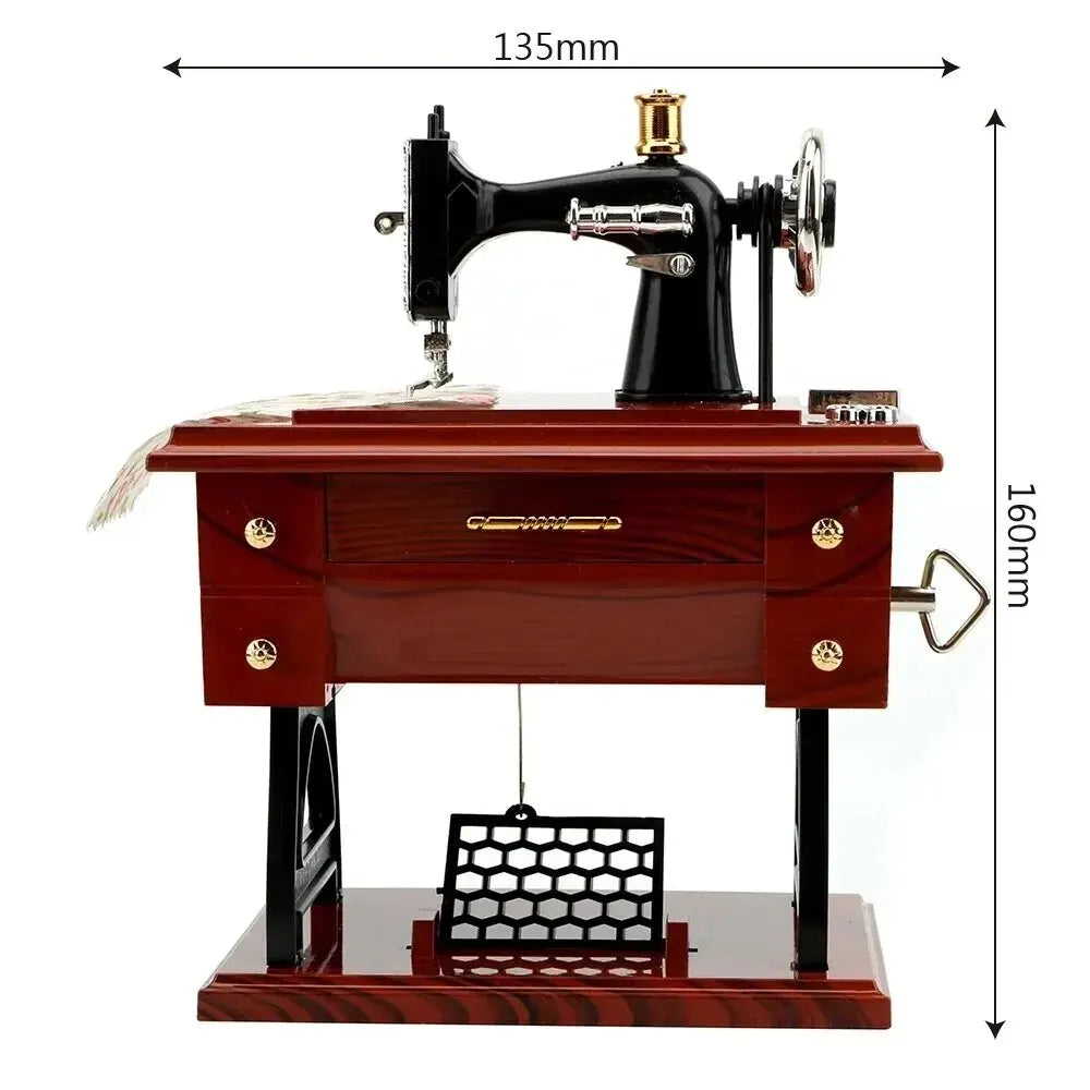 1pc Mini Sewing Machine Style Music Box