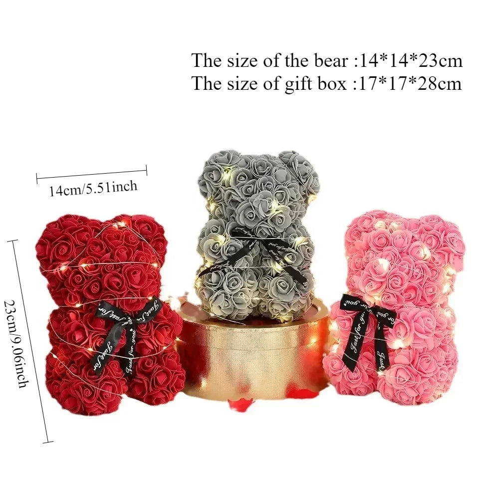 Artificial Flower Eternal Rose Teddy Bear