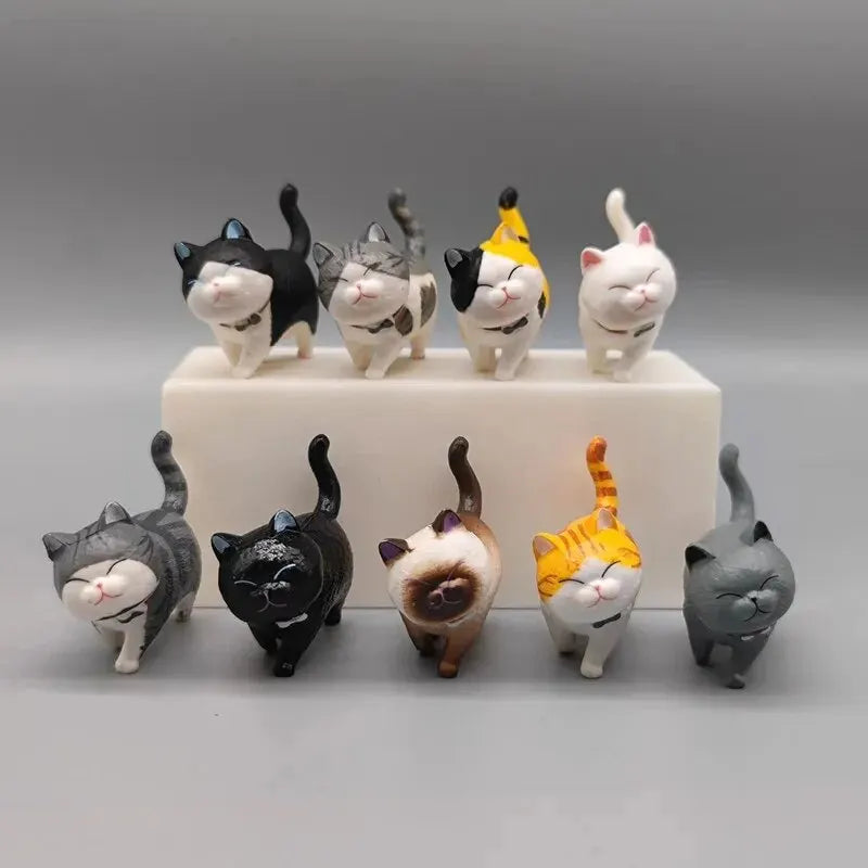 9pcs Cute Cat Ornaments