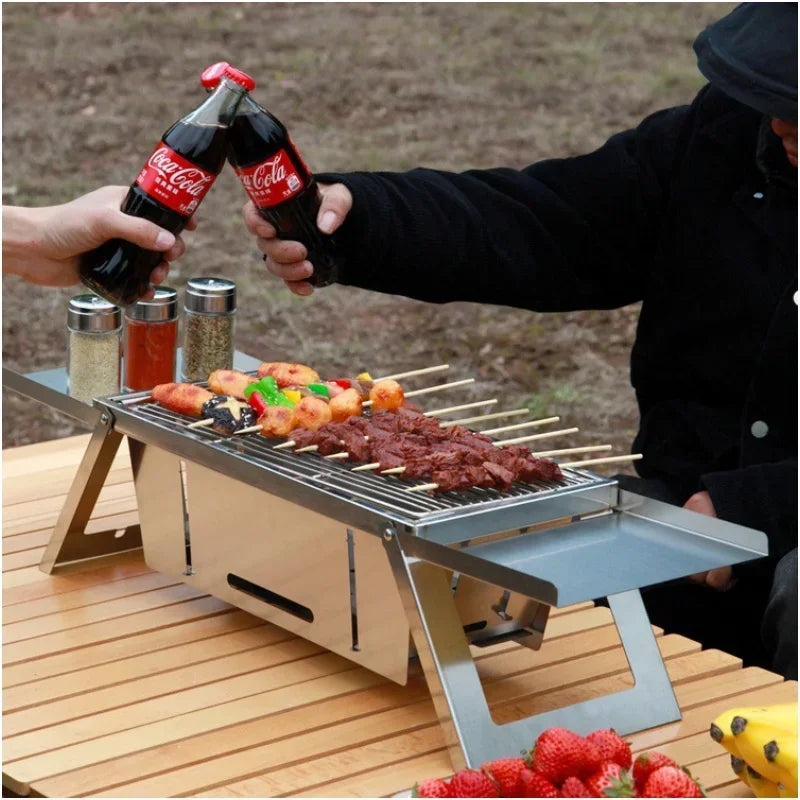 Outdoor Stainless Steel Folding Barbecue Stove