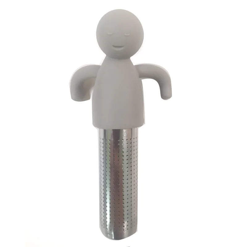 Creative Little Man Shape Silicone Stainless Steel Tea Infuser