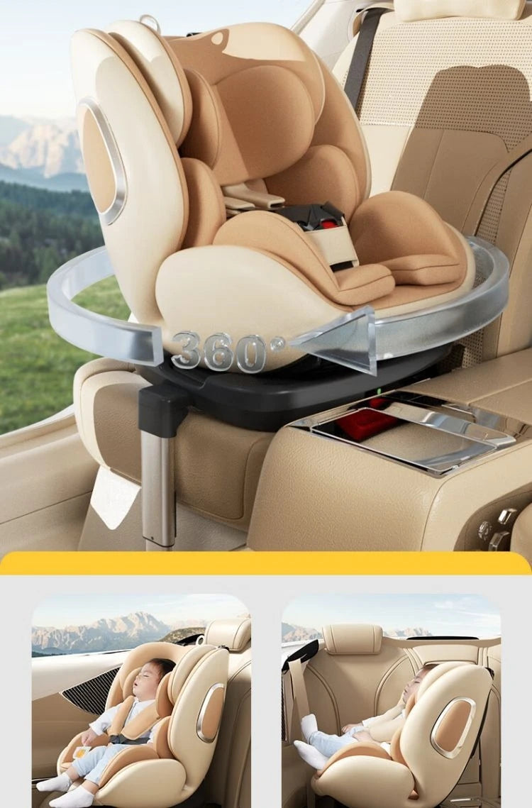 Child safety seat 0-12 years old, 360° rotation