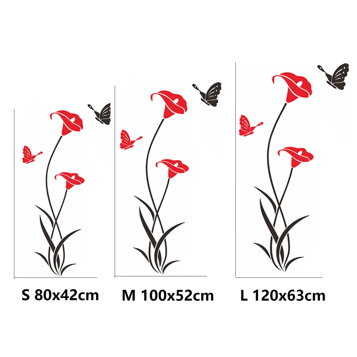 3D Mirror Flower Wall Sticker Large