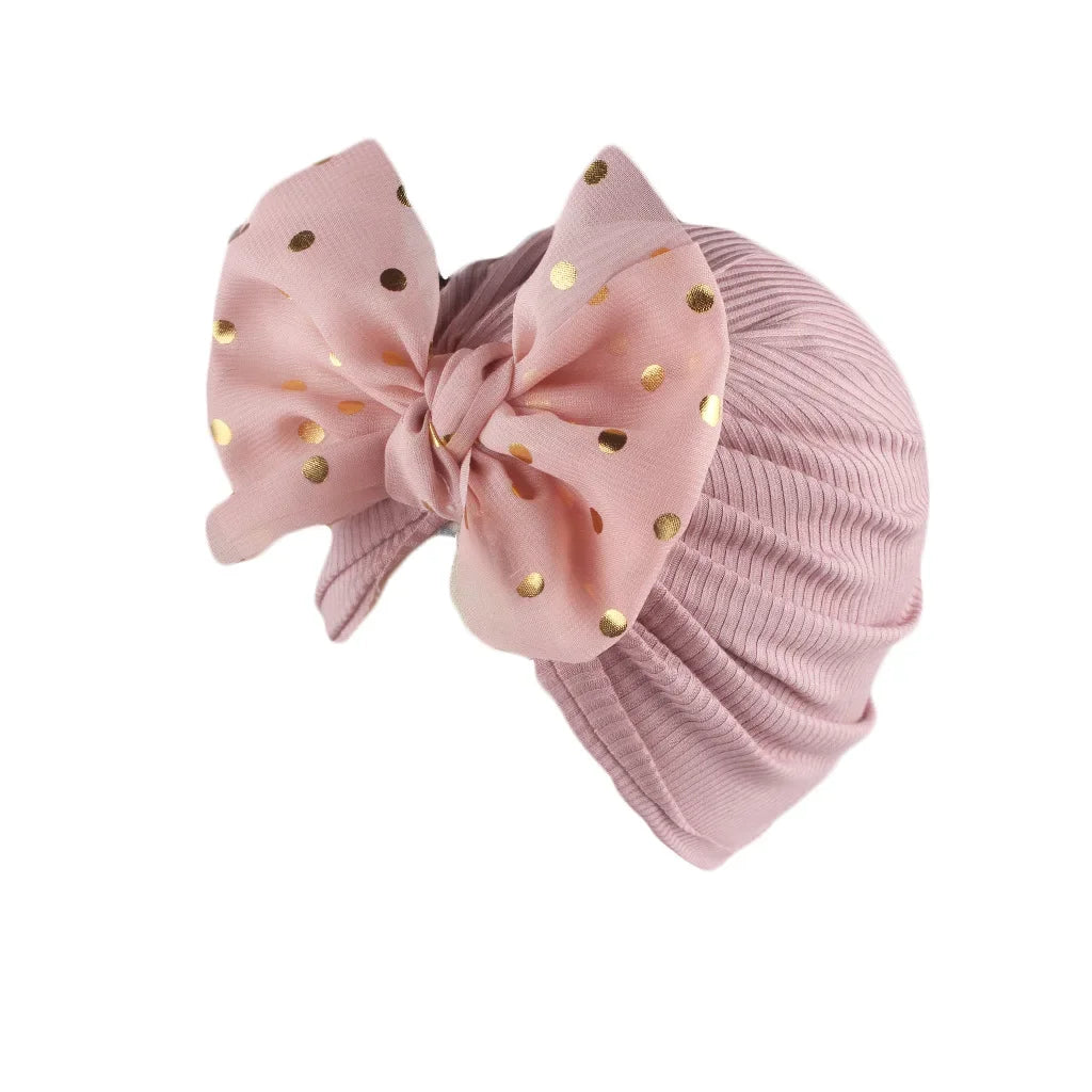 Lovely Shiny Bowknot Baby Hat