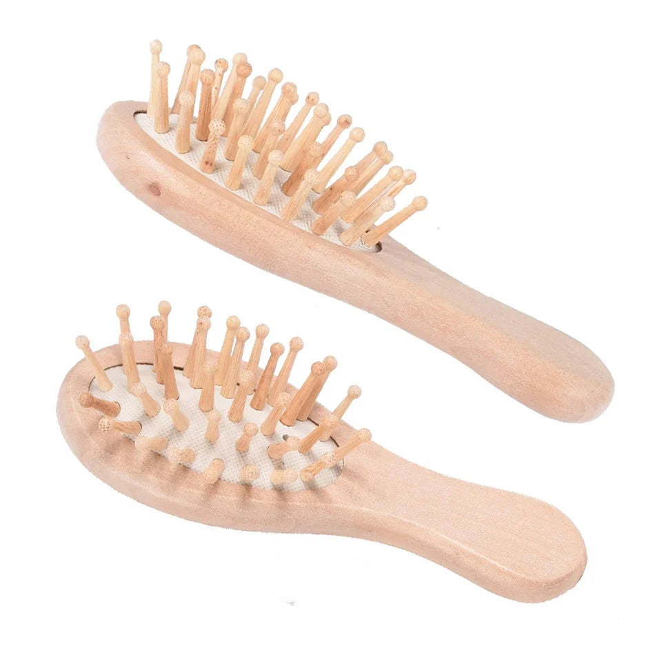 Baby Wooden Brush Comb  Head Massager