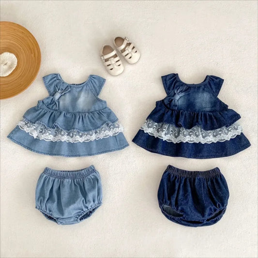 Summer Denim Set for Baby Girls.