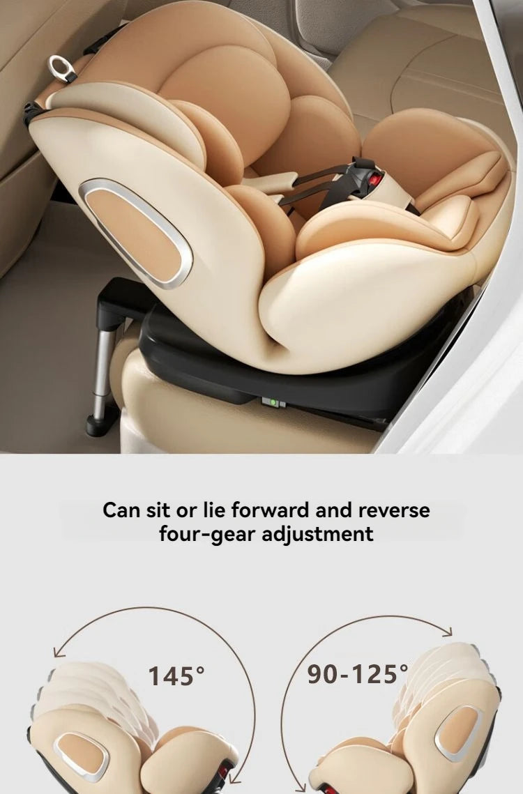 Child safety seat 0-12 years old, 360° rotation