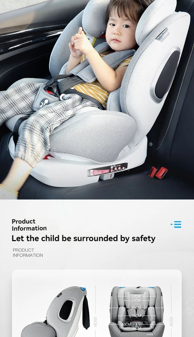 360-degree rotating child safety seat 0-12 years old