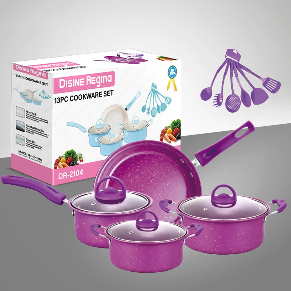 13-Pieces/Set Non-Stick Pots And Pans Set Kitchen