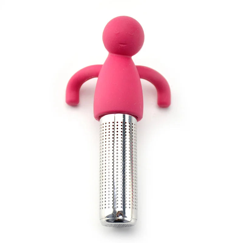 Creative Little Man Shape Silicone Stainless Steel Tea Infuser