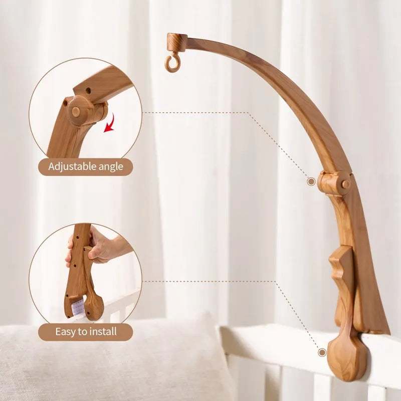 Wooden Baby Rattle Mobile 0-12Month