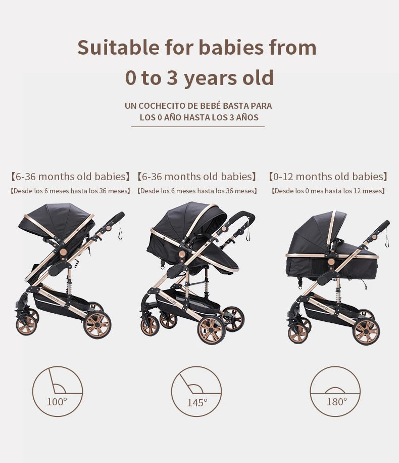 Baby Carriage 3 IN 1 Portable Travel Pram