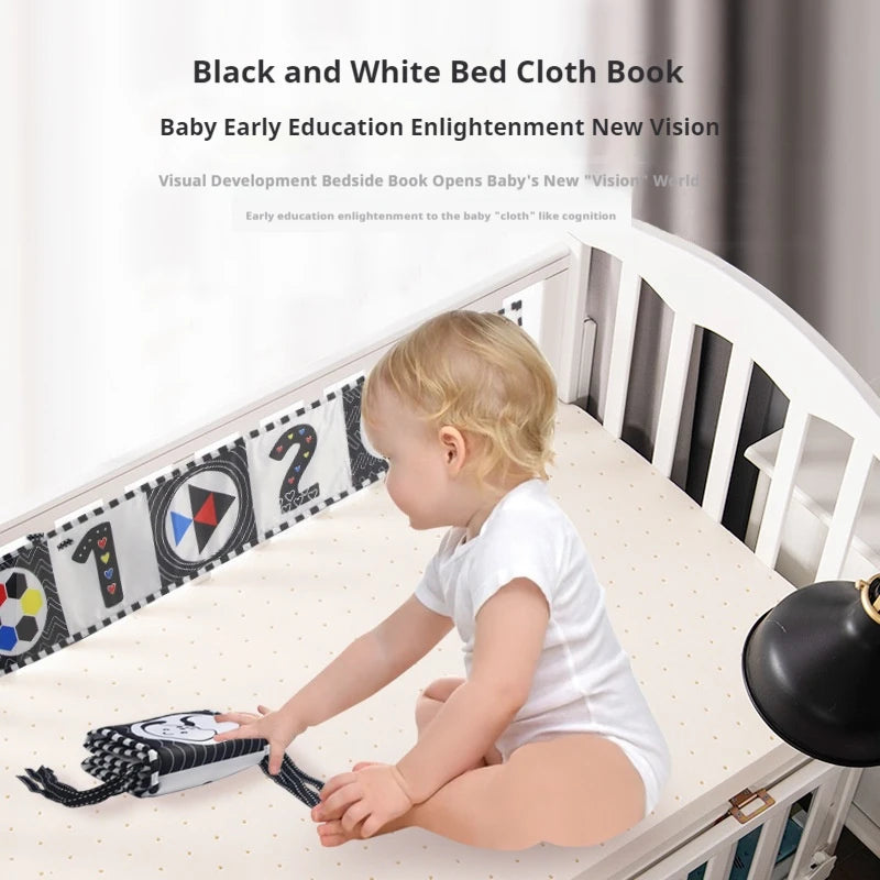 Baby visual stimulation card black and white high contrast