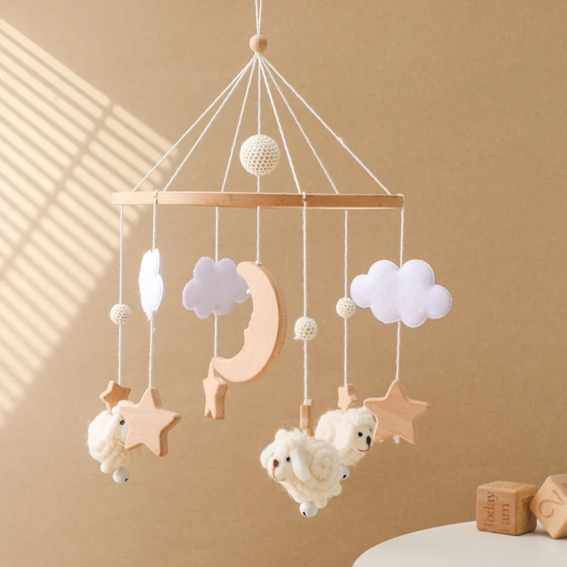 Wooden Baby Rattle Mobile 0-12Month