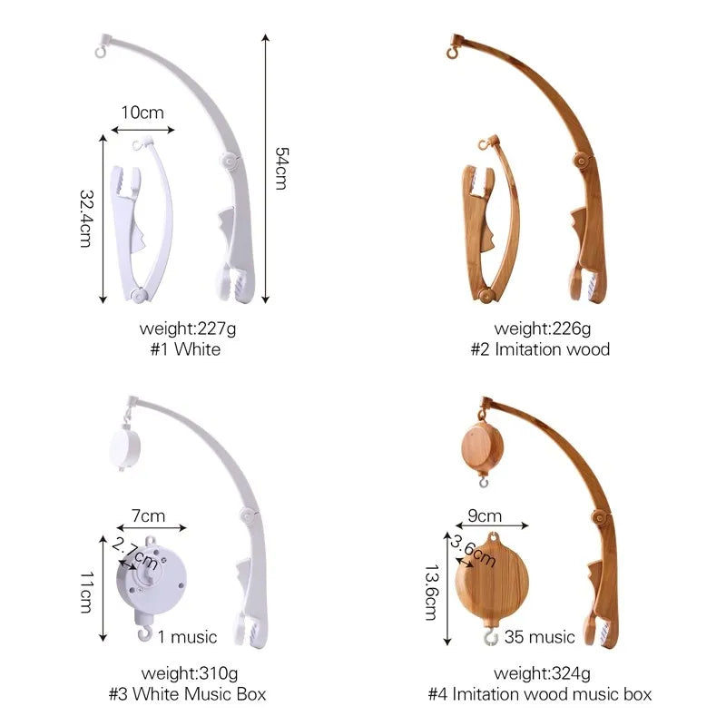 Wooden Baby Rattle Mobile 0-12Month