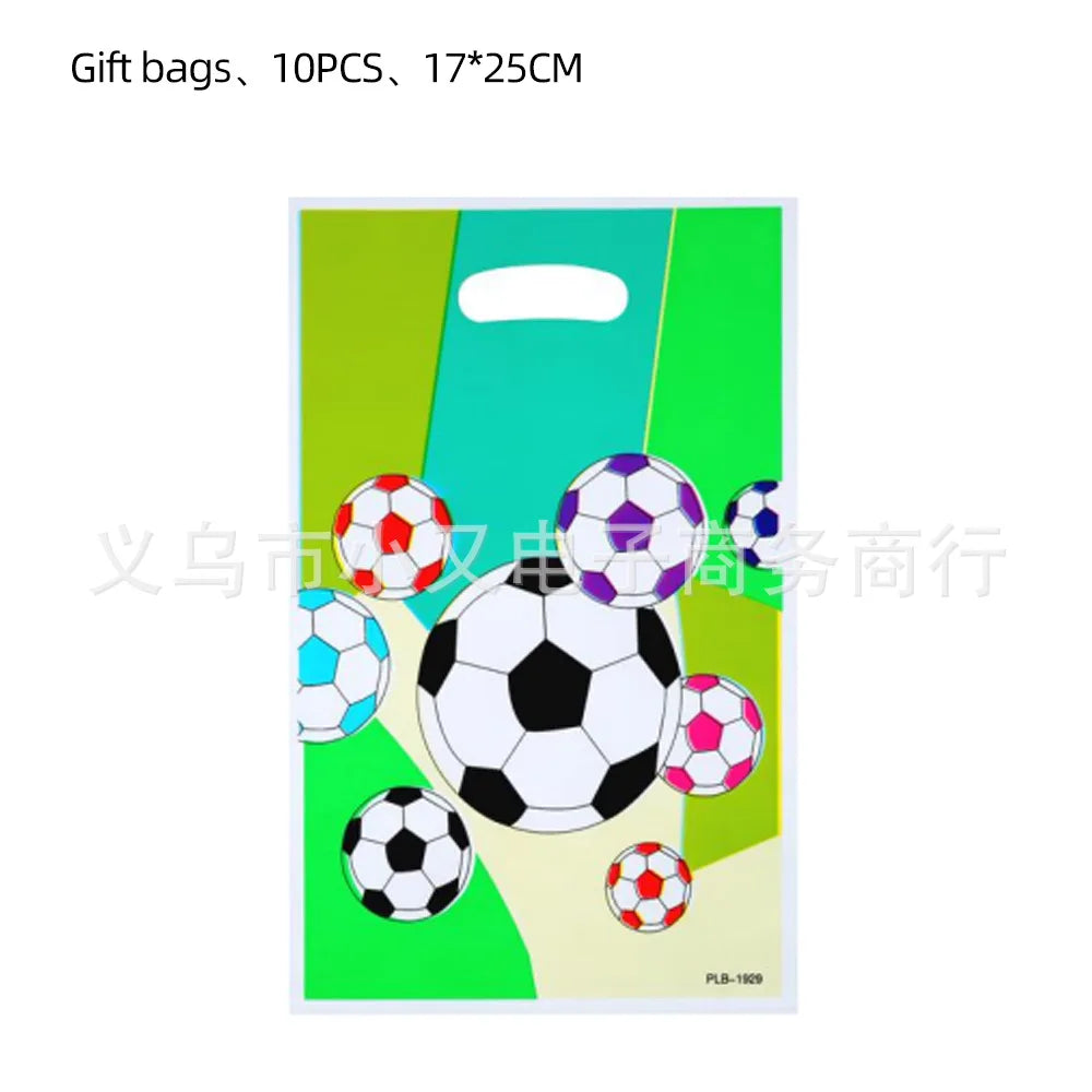 Soccer Football Birthday Decorations Aluminum Film Balloon Tableware Plate Cup Napkins Tablecloth Baby Shower Party Supplies