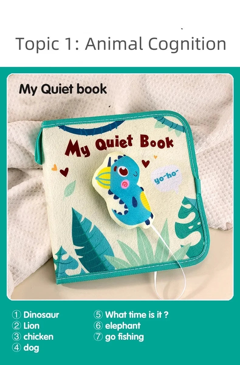 Quiet Book Sensory Educational Travel Toy for 1 2 3 Year Old