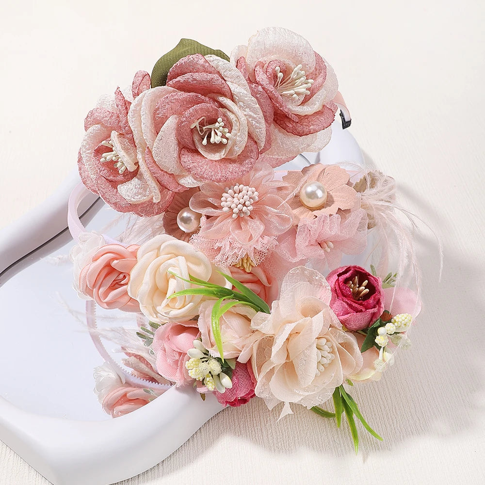 1pcs Hairband Artificial Flower Crown