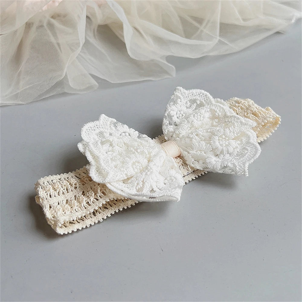 White Lace Baby Headband