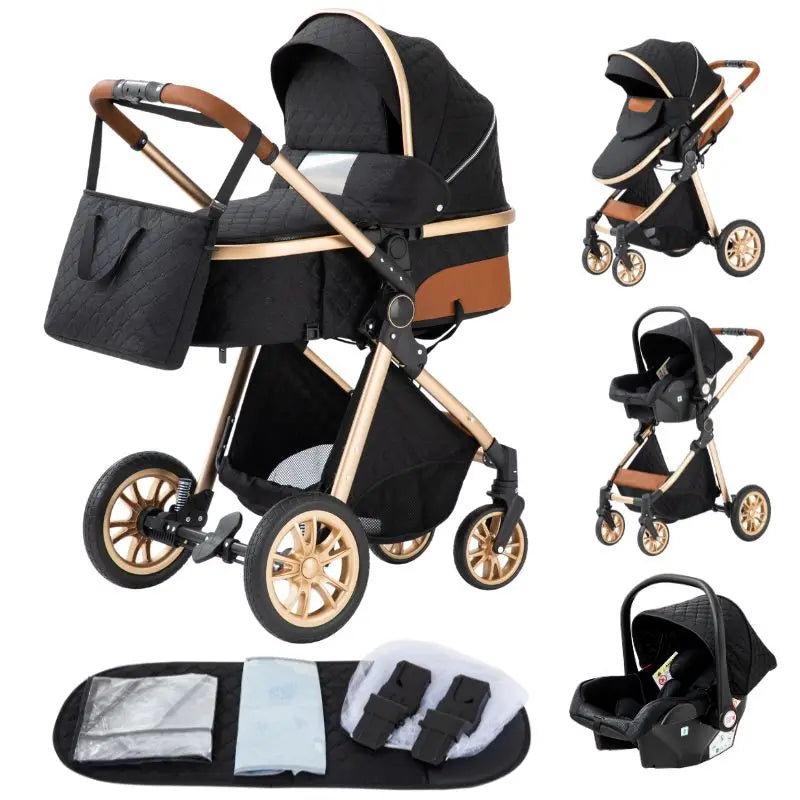 3 in 1 Baby Stroller Easy Folding