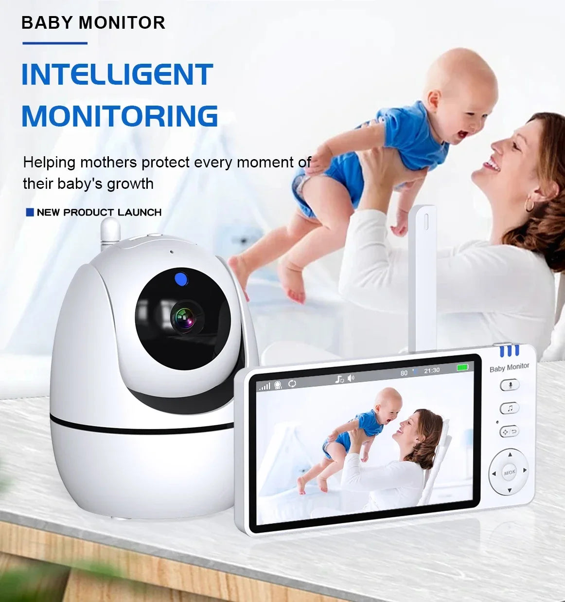 Camera 2.4G Mother Kids Surveillance PTZ Video Cams Temperture Display Home Security Cam