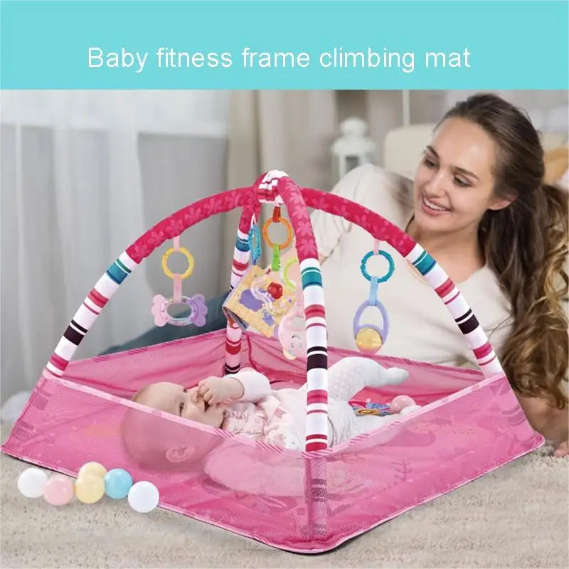 Baby Fitness Frame Early Education Crawling Game Blanket