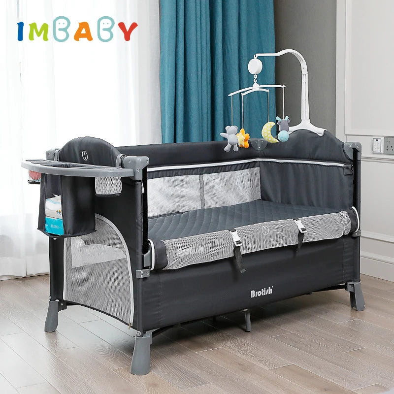 Portable Cribs for Baby with Diaper Table