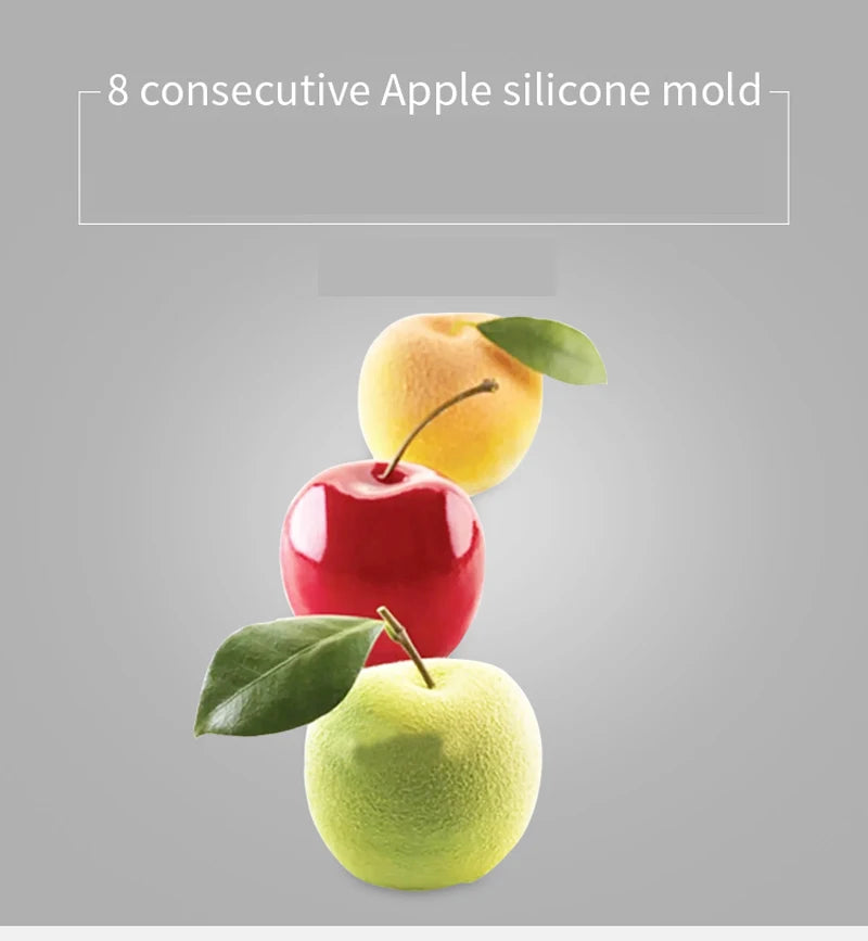 8 Holes 3D Apple Cake Moulds Silicone Mold