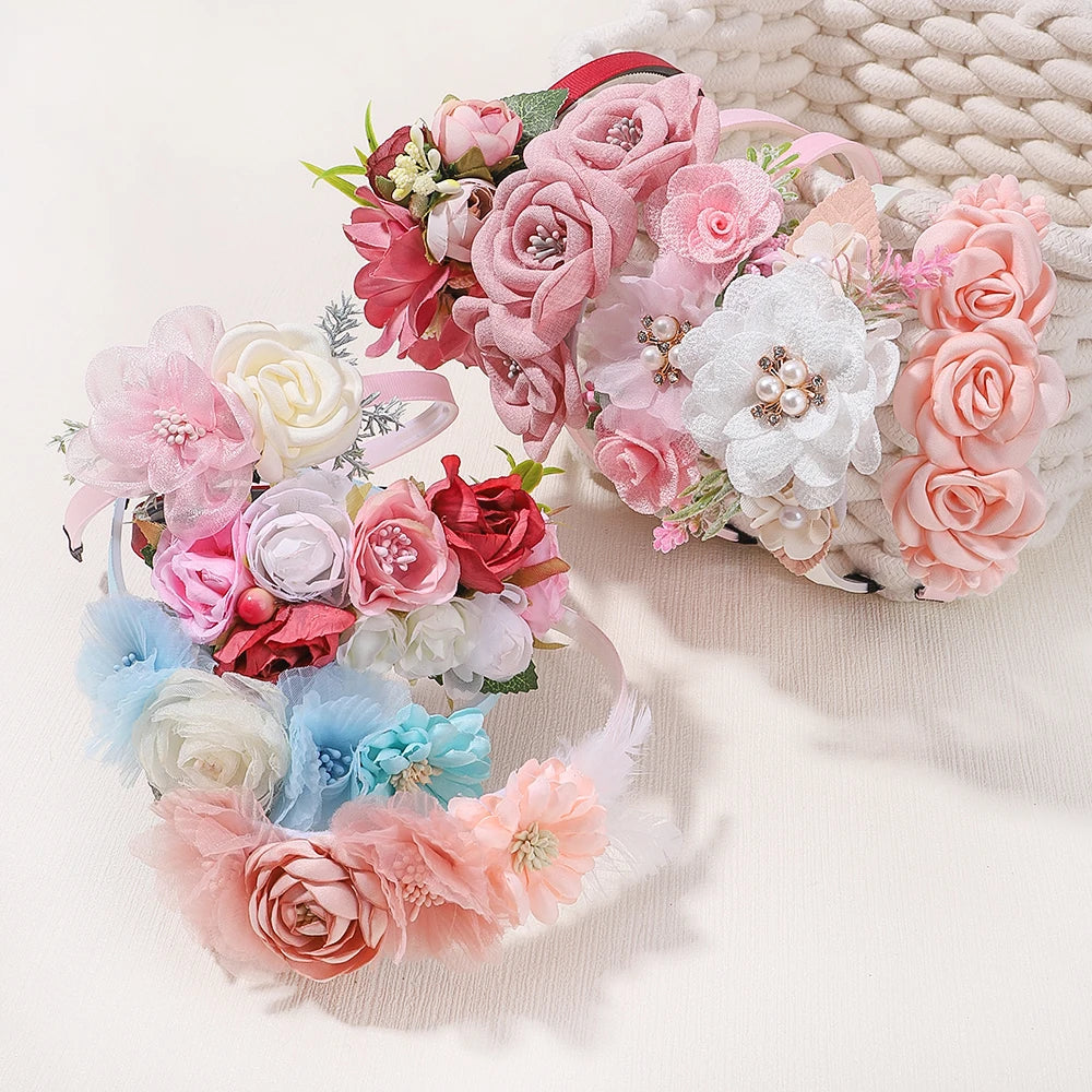 1pcs Hairband Artificial Flower Crown