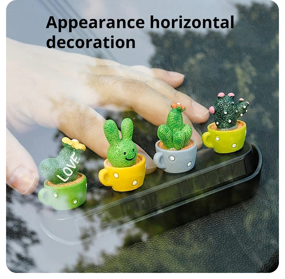 1 Set Of 4, Resin Succulent Cactus Mini