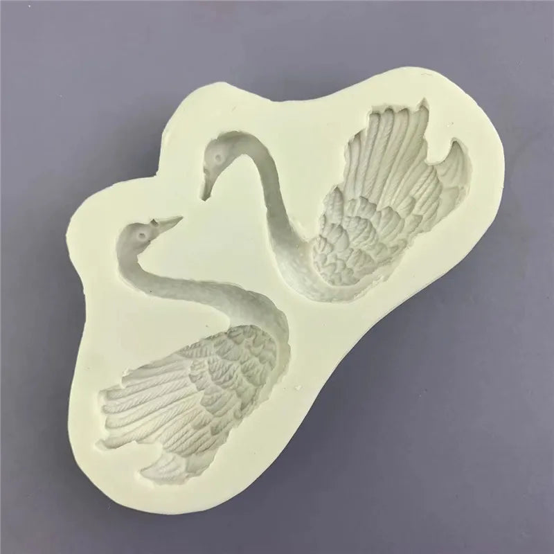 1 Pair Little Swans Silicone Mold