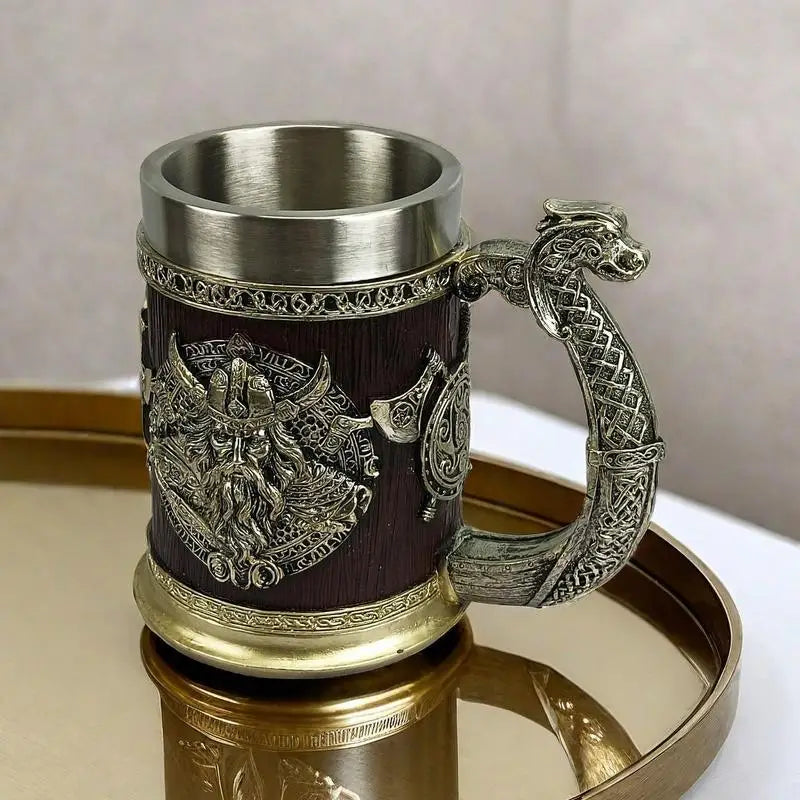 Viking Wood style Beer Mug