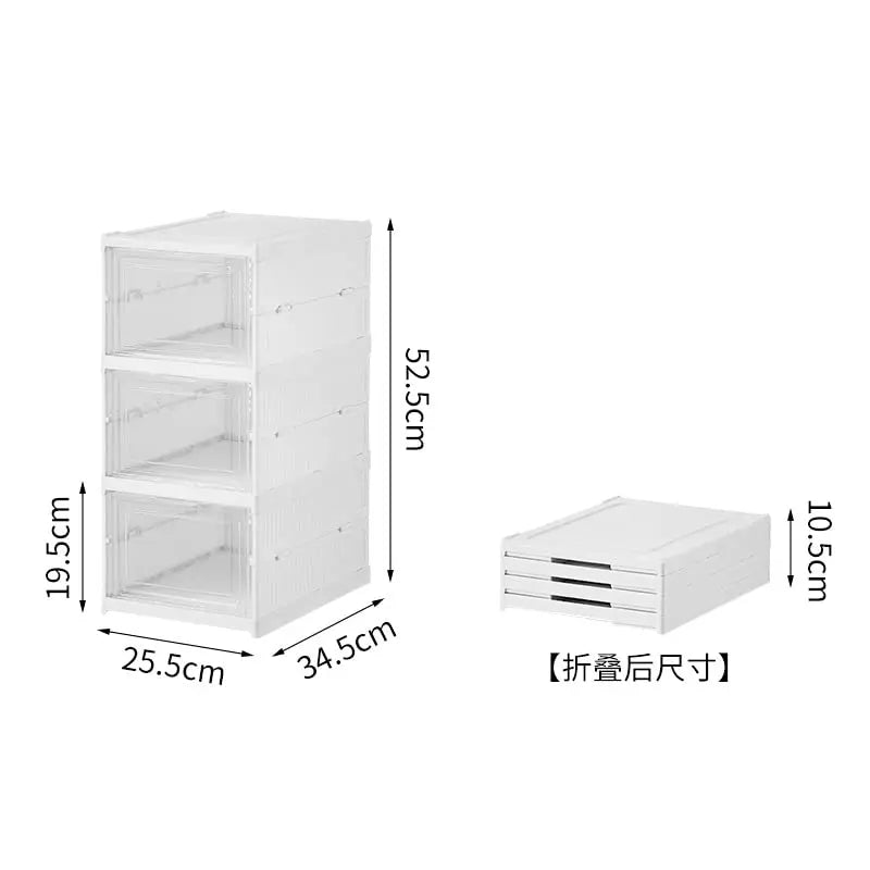 Plastic Shoe Organizer - Stackable and Foldable