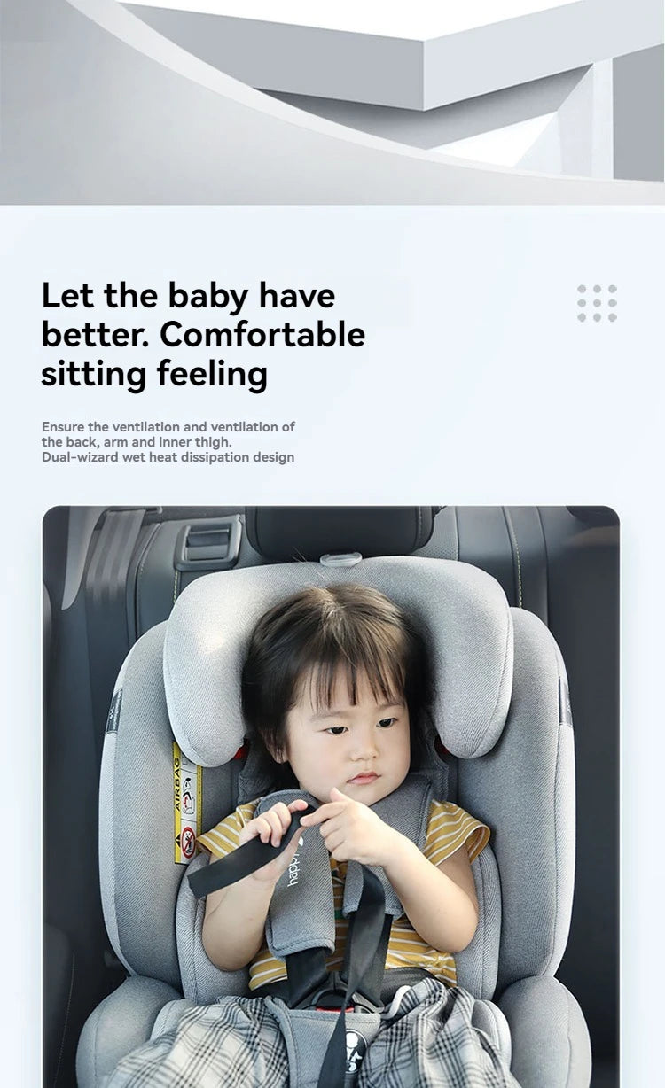 360-degree rotating child safety seat 0-12 years old